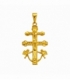 Colgante Acero 304 Cruz Caravaca Dorado 35mm