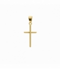 Colgante Laton Cruz 28mm Bañado en Oro 14K