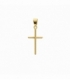 Colgante Laton Cruz 28mm Bañado en Oro 14K