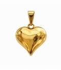 Pendentif en Acier 304 Cœur Doré 14mm