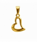 Pendentif en Acier 304 Cœur Doré 13mm