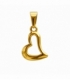 Pendentif en Acier 304 Cœur Doré 13mm