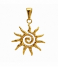 Colgante Acero 304 Sol Dorado 34mm