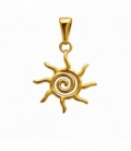 Colgante Acero 304 Sol Dorado 20mm