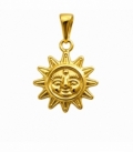 Colgante Acero 304 Sol Dorado 19mm