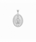 Pendentif en Laiton Vierge 20mm Plaqué Rhodium