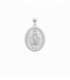 Pendentif en Laiton Vierge 20mm Plaqué Rhodium