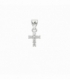 Pendentif en Laiton Croix 10mm Plaqué Rhodium