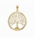 Colgante Latón Arbol de la Vida Ø33mm Bañado en Oro 14K