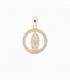 Colgante Latón Virgen de Guadalupe Ø14mm Bañado en Oro 14K