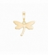 Pendentif en Laiton Libellule 17mm Plaqué Or 14K