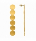 Boucles d’oreilles en Acier 316L Cercles 85mm Plaqué Or 18K Prix Par Paire