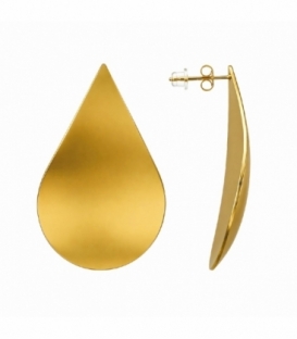 Pendiente Acero 316L Diseño 68mm Bañado en Oro 18K Precio por Par