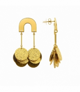 Boucles d’oreilles en Acier 316L Design 53mm Plaqué Or 18K Prix Par Paire