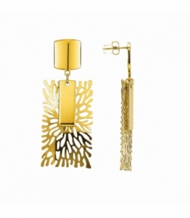 Pendiente Acero 316L Diseño 66mm Bañado en Oro 18K Precio por Par