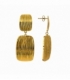Boucles d’oreilles en Acier 316L Design 59mm Plaqué Or 18K Prix Par Paire