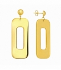 Boucles d’oreilles en Acier 316L Design 85mm Plaqué Or 18K Prix Par Paire