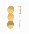 Boucles d’oreilles en Acier 316L Design 63mm Plaqué Or 18K Prix Par Paire
