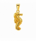 Colgante Acero 304 Caballito Mar Dorado 18mm