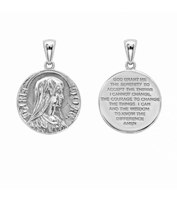 Colgante Acero 304 Virgen Maria Ø25mm