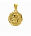 Pendentif en Acier 304 Ange Doré 18mm
