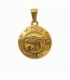 Pendentif en Acier 304 Œil d’Horus Doré 21mm