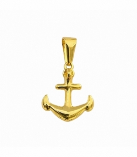 Pendentif en Acier 304 Ancre Doré 16mm