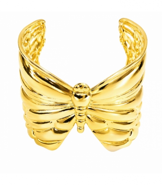Pulsera Rigida Acero 304 Mariposa Dorado Ø58mm