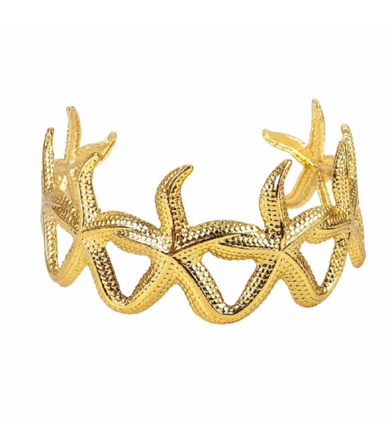 Pulsera Rigida Acero 304 Estrellas de Mar Dorado Ø58mm