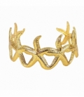 Pulsera Rigida Acero 304 Estrellas de Mar Dorado Ø58mm