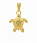 Pendentif en Acier 304 Tortue Doré 17mm