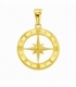 Colgante Acero 304 Rosa Vientos Dorado 25mm