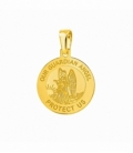 Colgante Acero 304 Angel Guarda Dorado 15mm