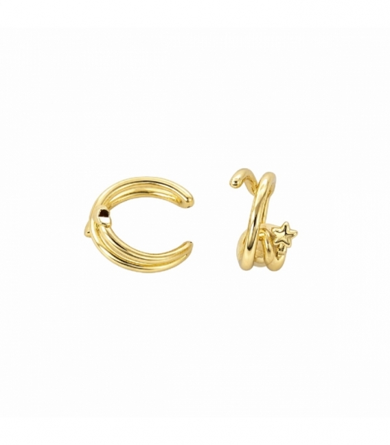 Piercing Cartilage en Laiton Étoile 13mm Plaqué Or 14K