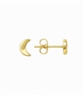 Pendiente Laton Luna 6mm Bañado en Oro 14K