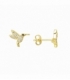 Pendiente Laton Colibri 10mm Bañado en Oro 14K