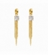 Boucles d’oreilles en Acier 316L Chaînes 80mm Plaqué Or 18K Prix Par Paire