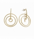 Boucles d’oreilles en Acier 316L Cercles 48mm Plaqué Or 18K Prix Par Paire