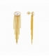 Boucles d’oreilles en Acier 316L Perle 80mm Plaqué Or 18K Prix Par Paire
