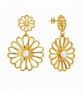 Boucles d’oreilles en Acier 316L Perle 62mm Plaqué Or 18K Prix Par Paire