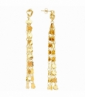 Boucles d’oreilles en Acier 316L Cœurs 100mm Plaqué Or 18K Prix Par Paire