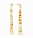 Boucles d’oreilles en Acier 316L Cœurs 100mm Plaqué Or 18K Prix Par Paire