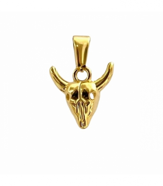 Colgante Acero 304 Bufalo Dorado 11mm