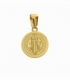 Pendentif en Acier 304 Saint-Benoît Doré 12mm