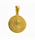 Pendentif en Acier 304 Saint-Benoît Doré 17mm