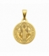 Pendentif en Acier 304 Saint-Benoît Doré 14mm