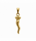 Pendentif en Acier 304 Cornicello Dorée 25mm