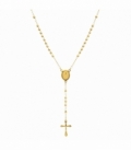 Collier en Acier 304 Rosaire 50cm Plaqué Or 18K