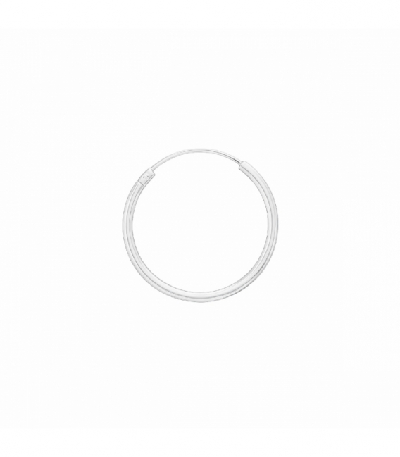 Créoles en Argent Lisse 8 à 70mm Épaisseur 1.2mm Prix Par Paire