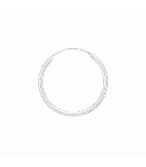 Créoles en Argent Lisse 8 à 70mm Épaisseur 1.2mm Prix Par Paire